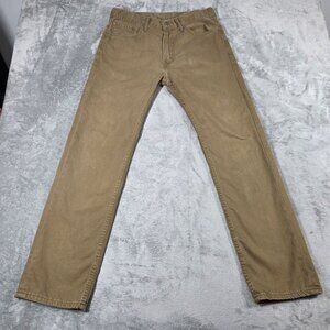 Levis 505 Jeans Mens 31X30 Brown Regular Fit No Stretch Denim Preppy Workwear